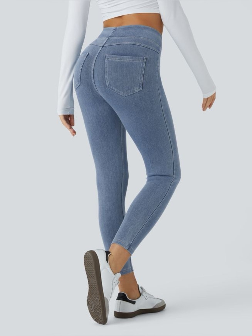 Halara Flex™ High Waisted Pocket Denim Casual Leggings - size XLarge